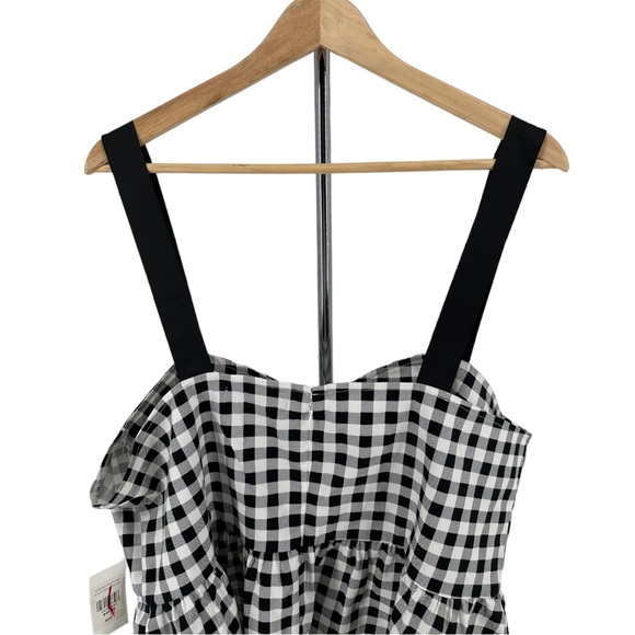 Fashion to Figure Black White Gingham Peplum Tank Top size 2 2X NWT - Picture 8 of 14